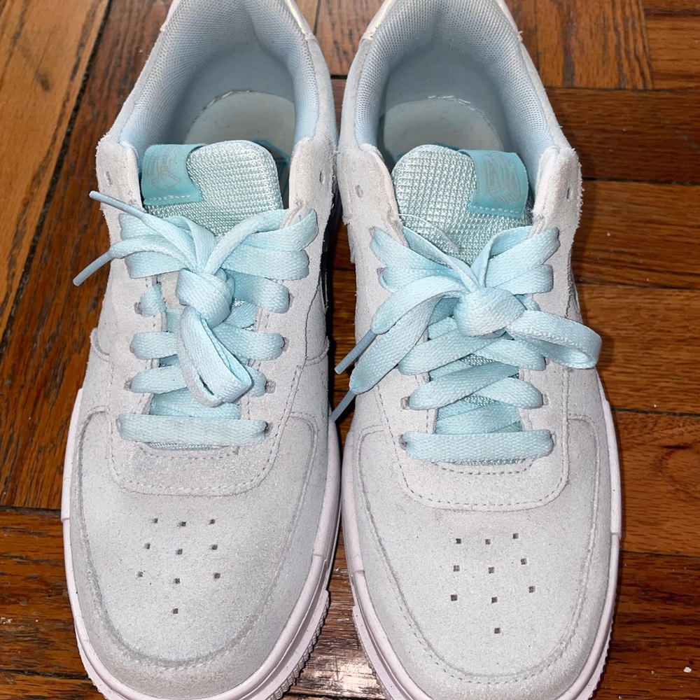 Nike Women's Sneakers - Light Blue and White